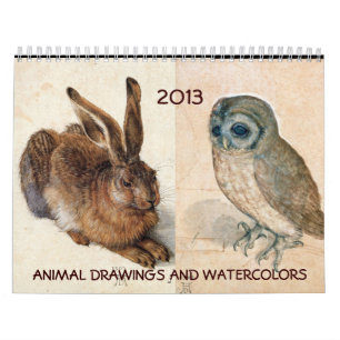 Calendário RECOLHA DE ARTES FINAS/Desenhos de animais 2017