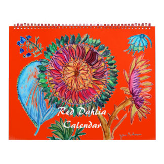 Calendário Red Dahlia Calendar