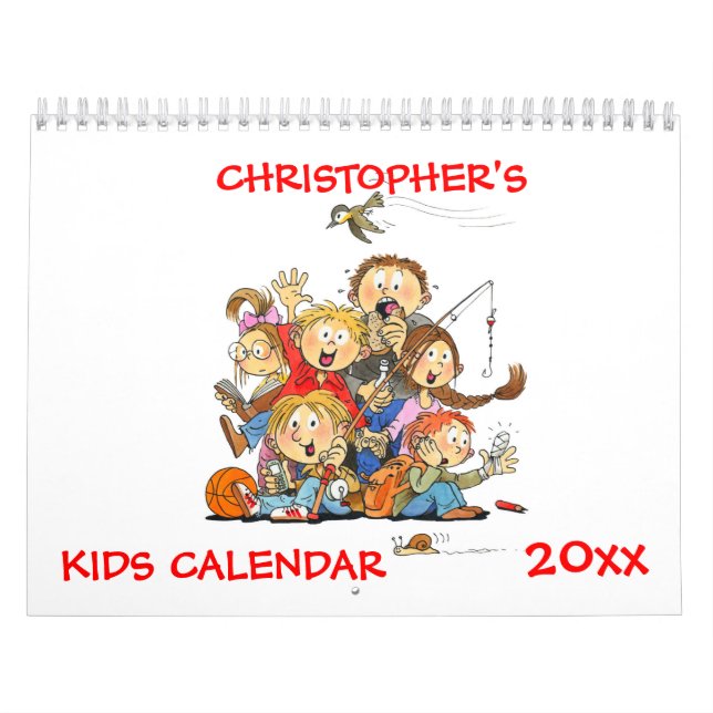 Calendário Red Kids - Calendário Engraçado Para Cr (Capa)