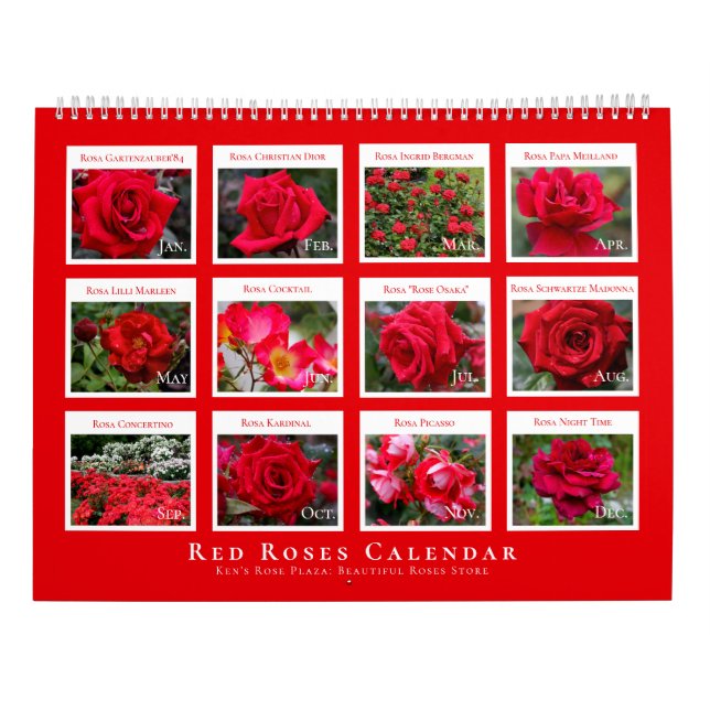 Calendário Red Roses Calendar (Type-A) (Verso)