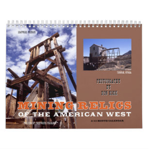 Calendário Relíquias da mineração do oeste americano