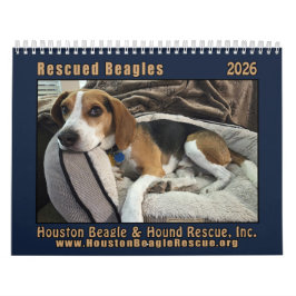Calendário Rescued Beagles 2026 Wall Calendar