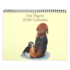 Calendário retratos artísticos realistas de cachorros-quitinh