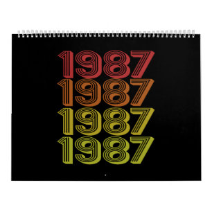 Calendário Retro Born In 1987
