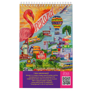 Calendário Rhonda Scott Art 2024 Calendar