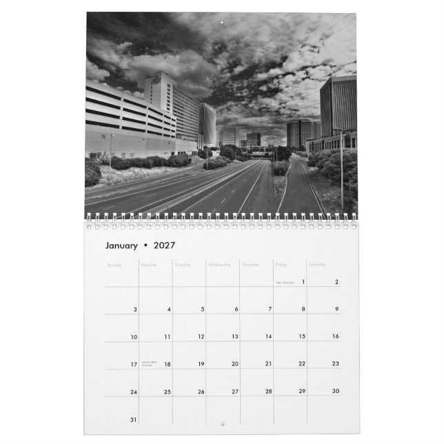 Calendário Richmond Virgínia (Jan 2027)