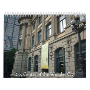 Calendário Rio de Janeiro, o centro da cidade da maravilha.