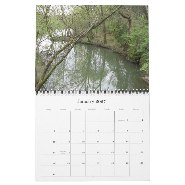Calendário Rios & córregos, 2012 (Jan 2027)