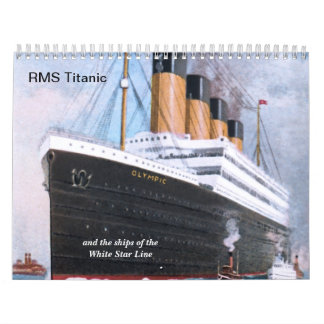 Calendário RMS titânico & navios da linha branca da estrela