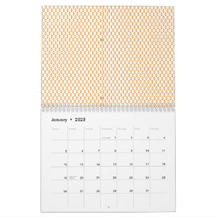 Calendário Rolos coloridos de papel de embalagem em diferente