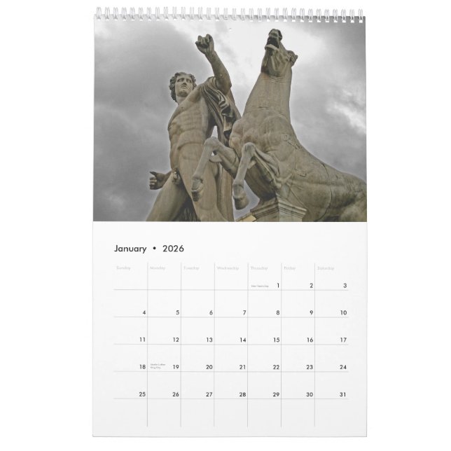 Calendário ROMA a cidade eterno (Jan 2026)