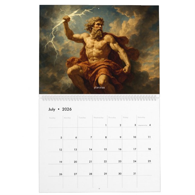 Calendário Roman Mythology (Jul 2026)