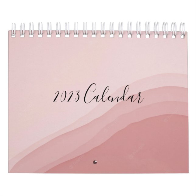 Calendário rosa com abstrato art (Capa)