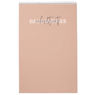 Calendário Rosa Dourado para empresa personalizada