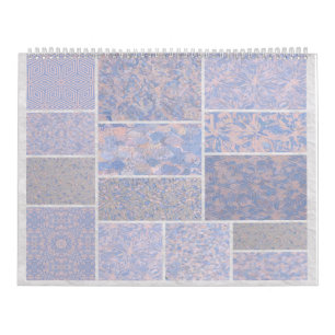 Calendário Rosa rosa e azul claro