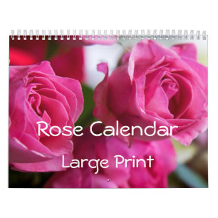 Calendário Rosa Wall Calendar Large Impressão