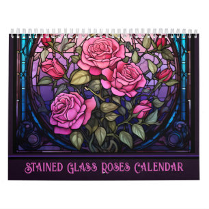 Calendário Rosas De Vidro Manchas Floral