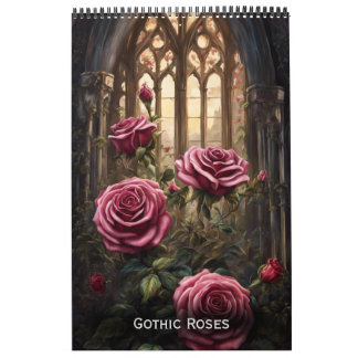 Calendário Rosas góticos por Ivy e Bat Gothic Art