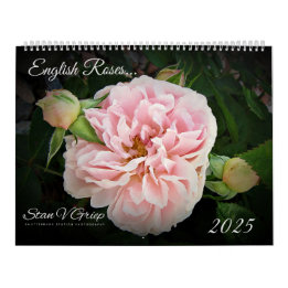 Calendário Rosas Ingleses 2025 Large Wall Calendar By Stan