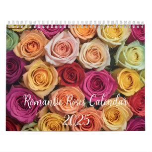 Calendário Rosas românticos