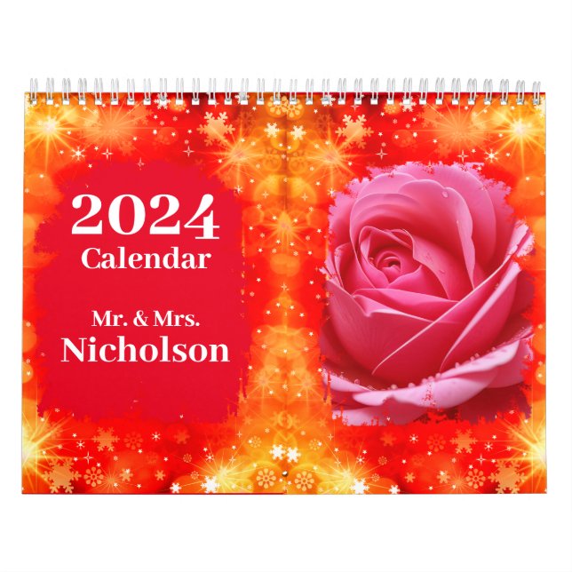 CALENDÁRIO ROSAS VERMELHAS PERSONALIZADAS (Capa)