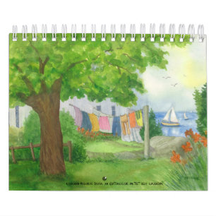 CALENDÁRIO ROSEANN MESERVE WATERCOLOR ARTISTA 2024