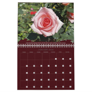 Calendário Roses Photography Inspirational Quote Calendar