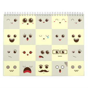 Calendário Rosto fofo