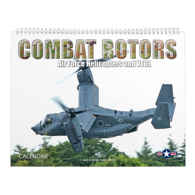 Calendário ROTADORES DE COMBATE - Helicópteros da Força Aérea (Capa)