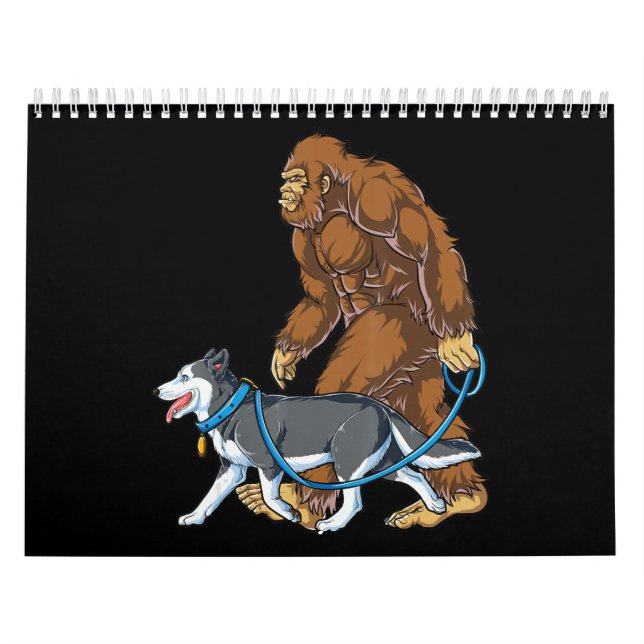 Calendário Rouco| Marcha-Pé-Grande Cachorro Sasquatch Siberia (Capa)