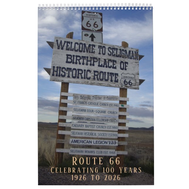 Calendário Route 66 - Celebrating 100 Years 1926 - 2026 (Capa)