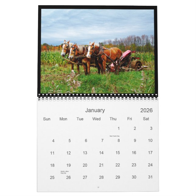 Calendário rural da arte do celeiro 2013 (Jan 2026)