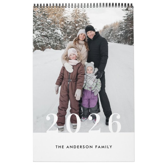 Calendário Rustic Buffalo Check 2026 Photo Calendar (Capa)