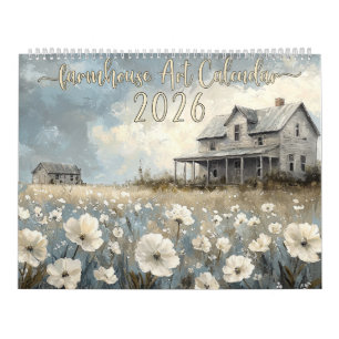 Calendário Rustic Farmhouse Wall 2026
