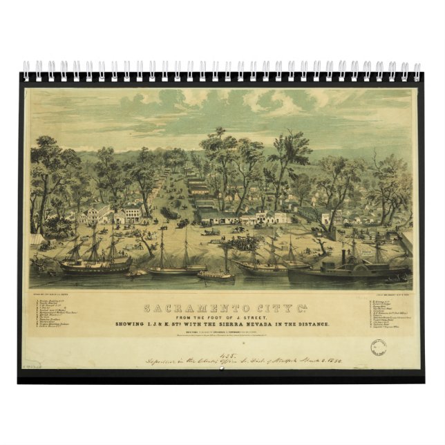 Calendário Sacramento City California em 1849 por C Parsons (Capa)