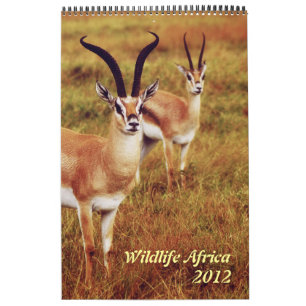 Calendário Safari 2012 de África dos animais selvagens