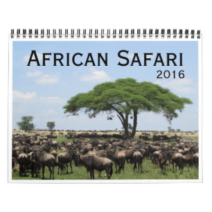 Calendário safari africano 2016