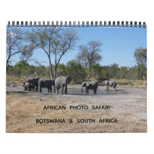 CALENDÁRIO SAFÁRI FOTOGRÁFICO AFRICANO - BOTSUANA & ÁFRICA DO