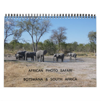 CALENDÁRIO SAFÁRI FOTOGRÁFICO AFRICANO - BOTSUANA & ÁFRICA DO