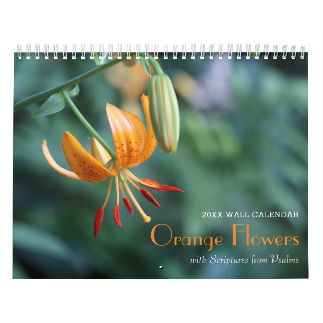 Calendário Salms & Orange Flowers (Capa)