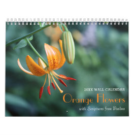 Calendário Salms & Orange Flowers