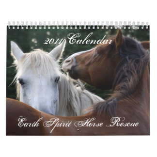 Calendário Salvamento do cavalo do espírito da terra,