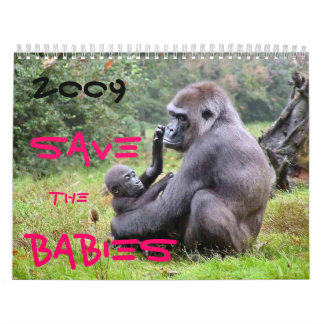 Calendário Salvar os bebês dos animais selvagens