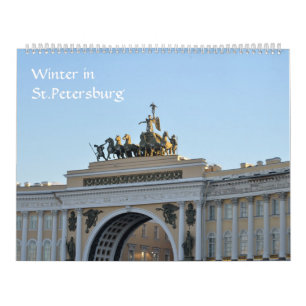 Calendário santo Petersburgo de 12 meses
