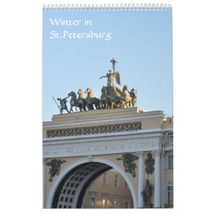 Calendário santo Petersburgo de 12 meses