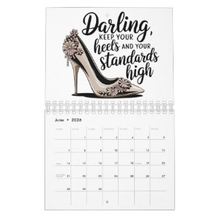 Calendário Sapatos Salto Alto Stiletto Meninas Mulheres Sapat