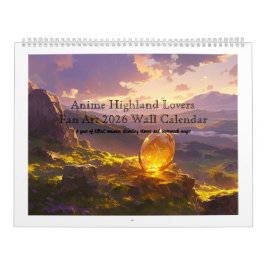Calendário Sassenach-Style Scottish Anime Highland Lovers Fan