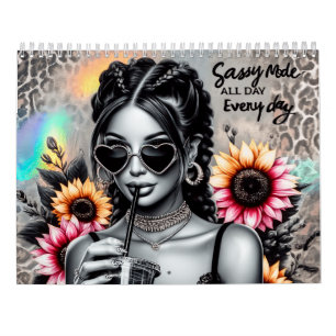 Calendário Sassy smart mouth, mulheres sarcásticas sarcasmo d