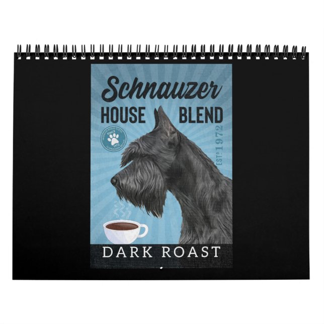 Calendário Schnauzer Dog Coffee (Capa)