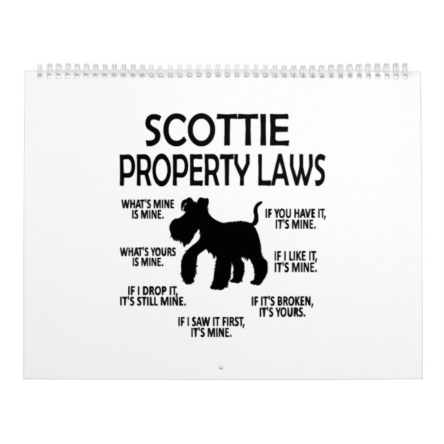 Calendário Scottie Lover Scottish Terrier Owner Scottie Mãe (Capa)